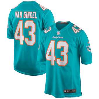 Mens Miami Dolphins #43 Andrew Van Ginkel Green Stitched Jersey Dzhi